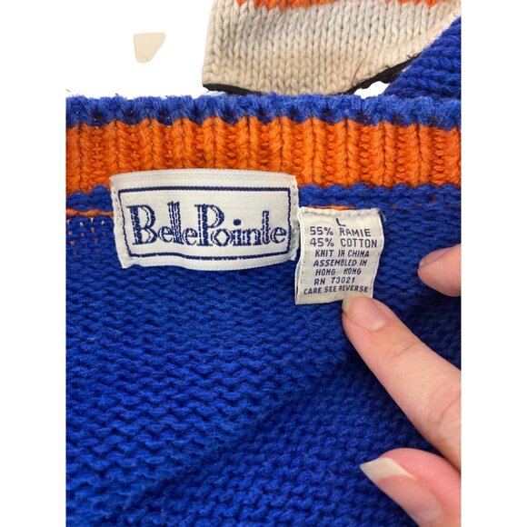 Belle Pointe Vintage Fall Autumn Cardigan Sweater With Pumpkin & Cat Whimsical - Picture 8 of 8